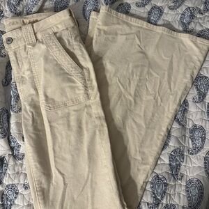 AE Flare White Jeans